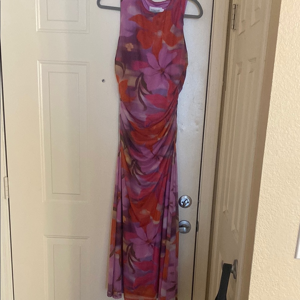 SIERRA MESH MIDI DRESS